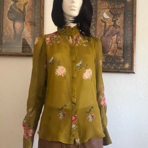 JOIE Elzie 100% Silk Blouse